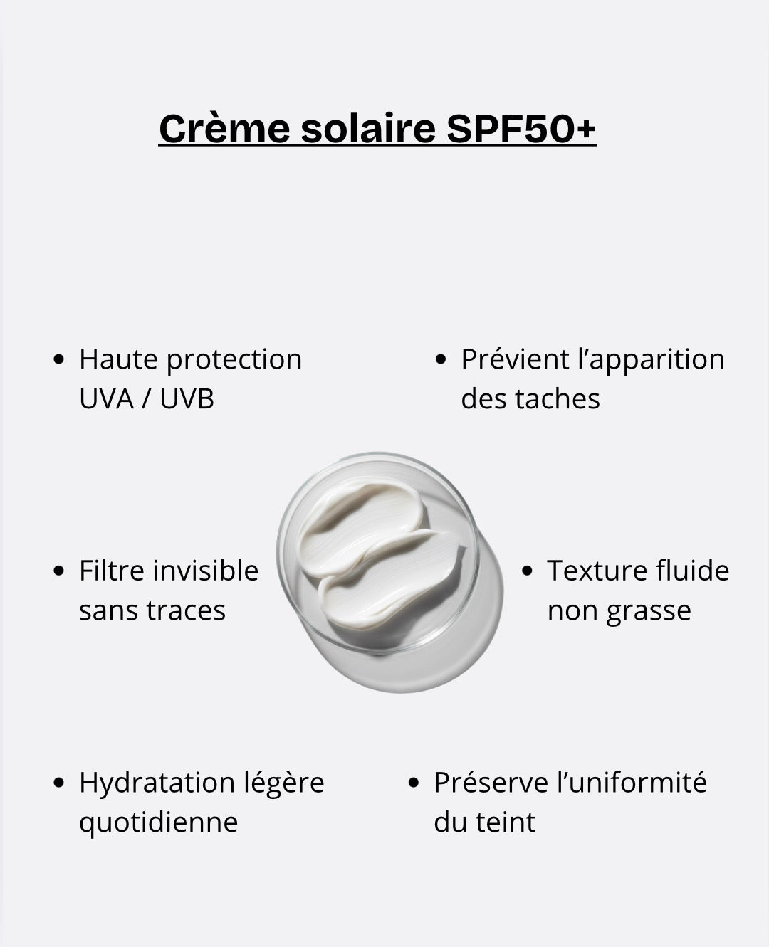 Crème solaire SPF50+
